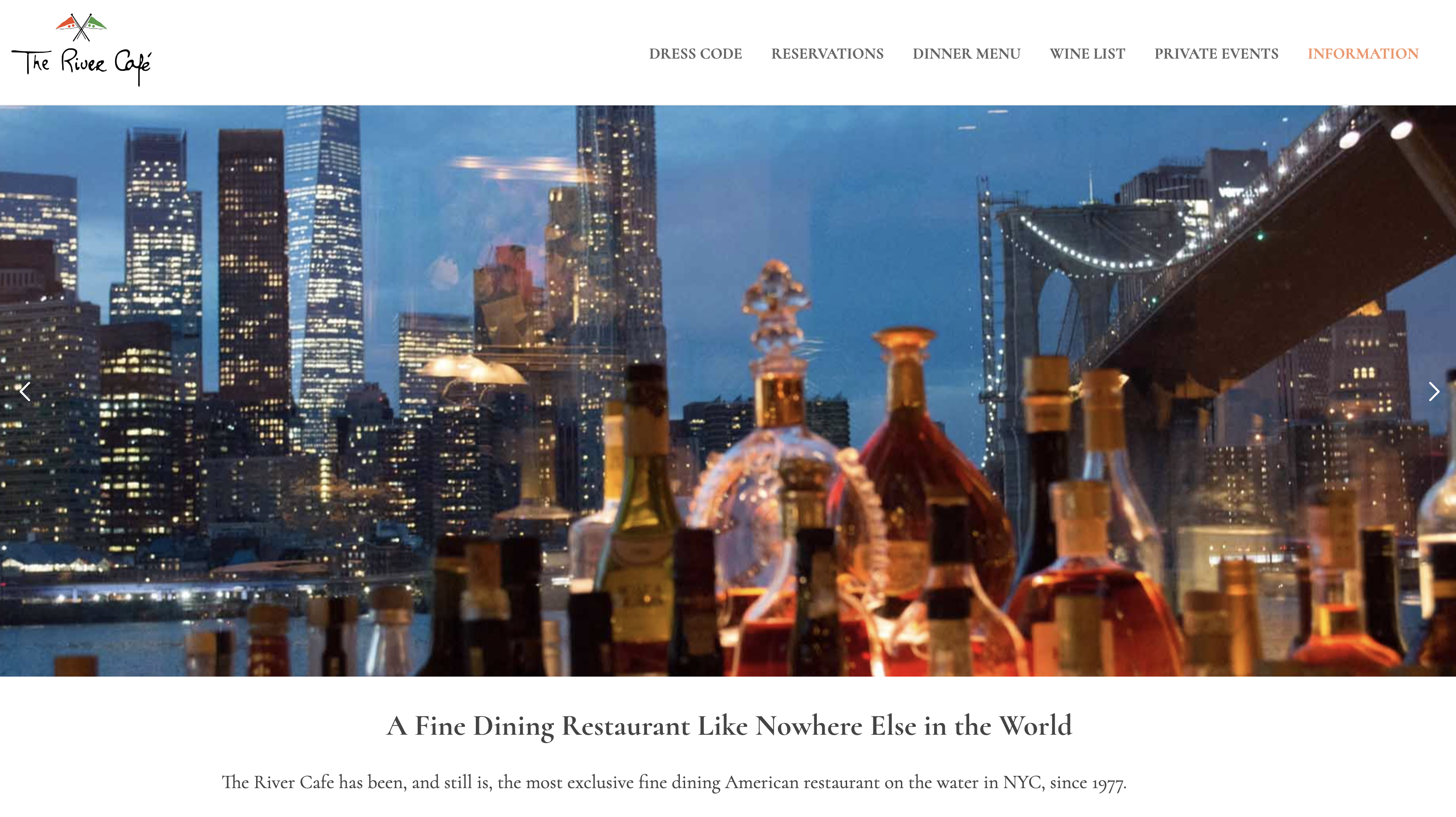 THE RIVER CAFE – 2018